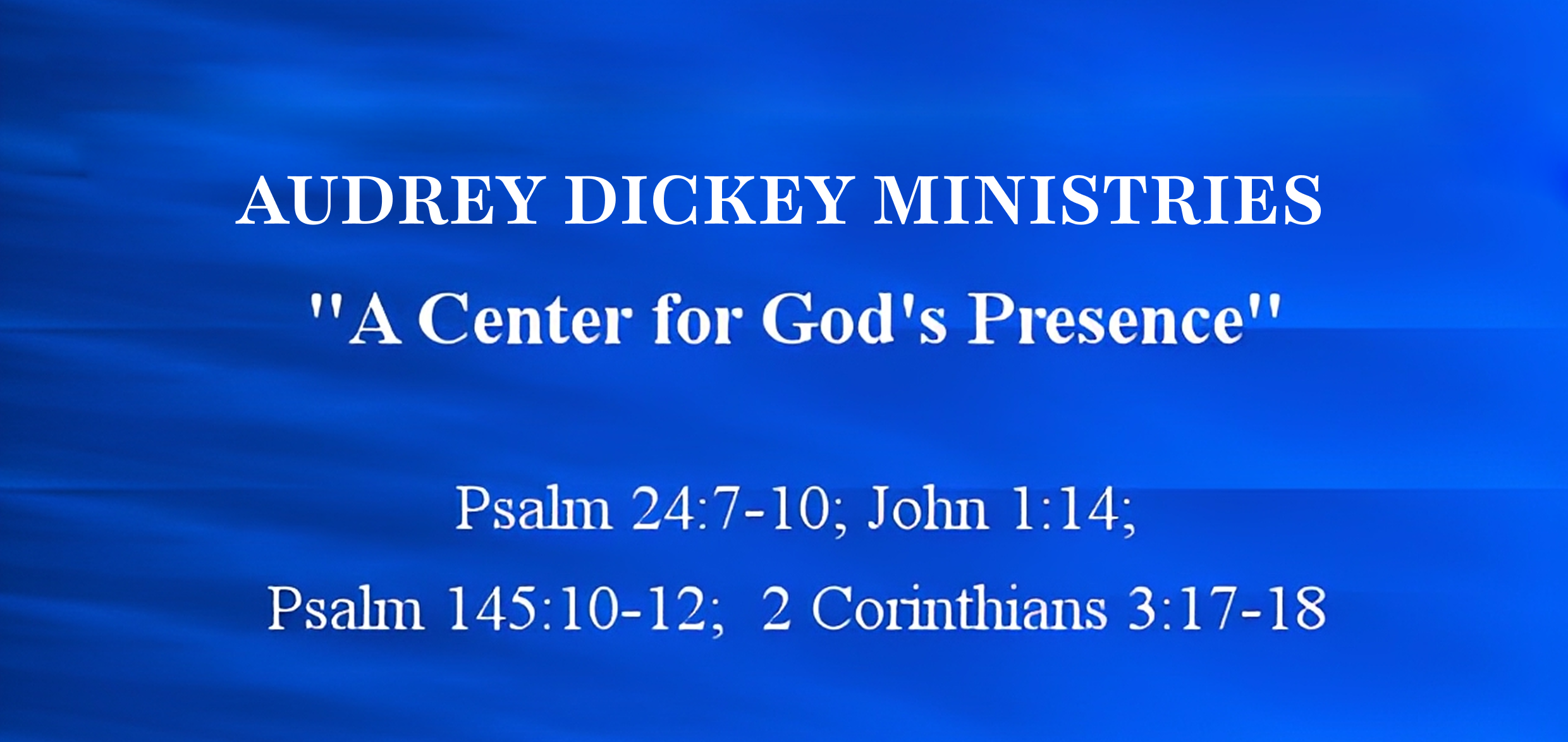 Blue background with religious text and references.